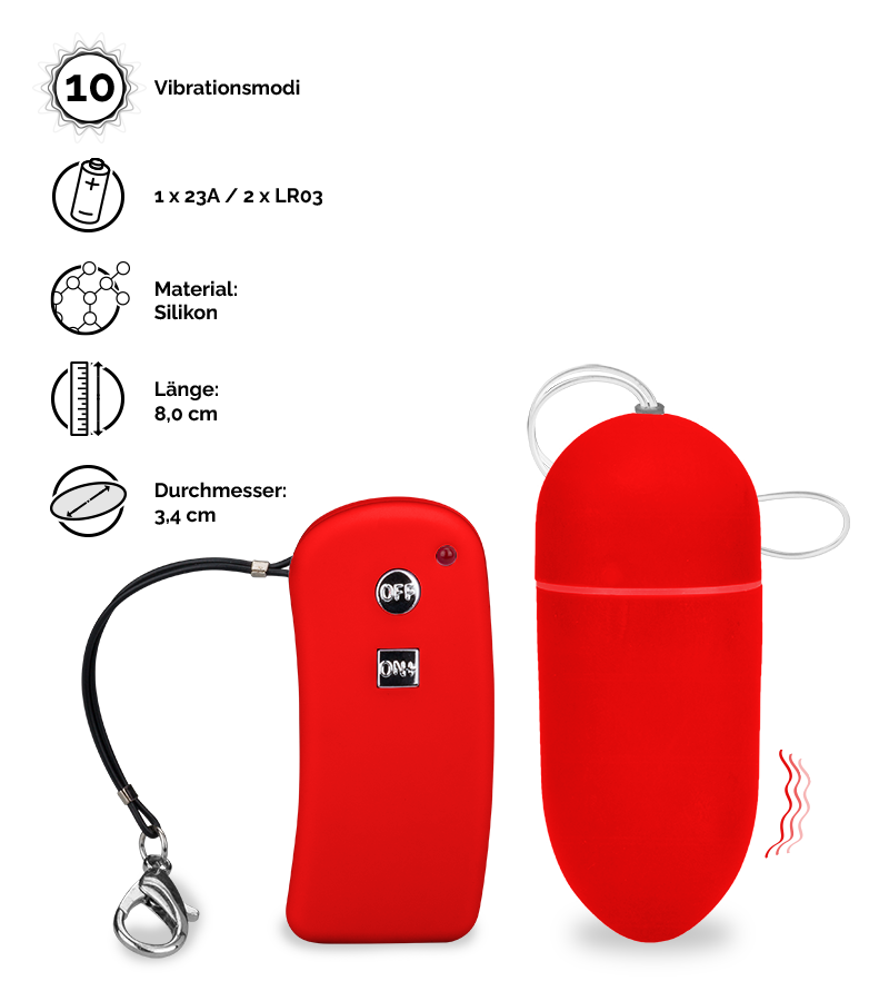 Vibroei mit Fernbedienung Brava - L