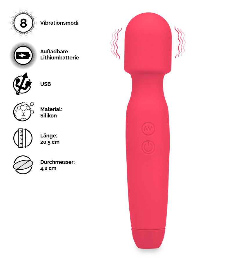 Wand Massager mit 8 Modi Wizard