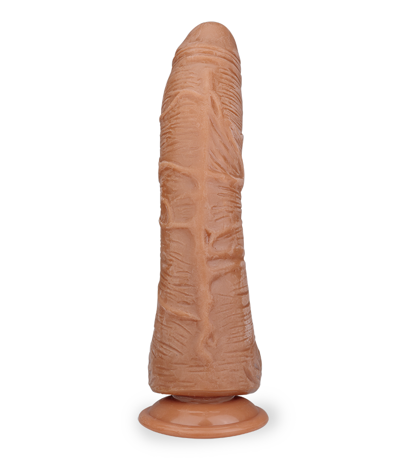 XXL-Dildo mit Saugnapf und gekrümmtem Schaft